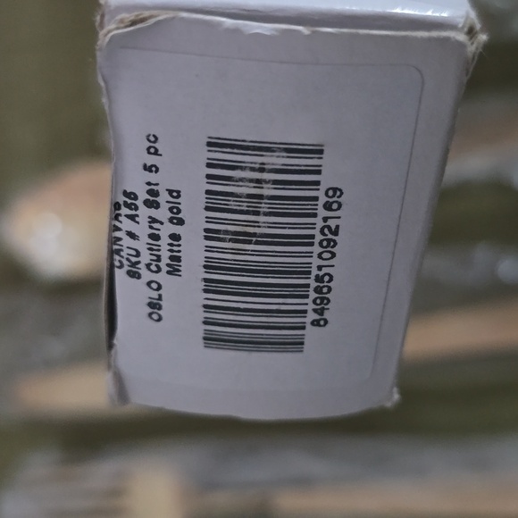 Oslo Matte Gold Stainless Steel 5 Piece Cutlery Set - Service for 1 - Picture 10 of 10